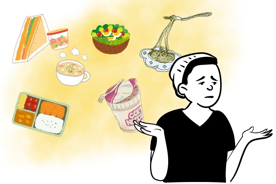 昼ごはんを考えるのがめんどくさい