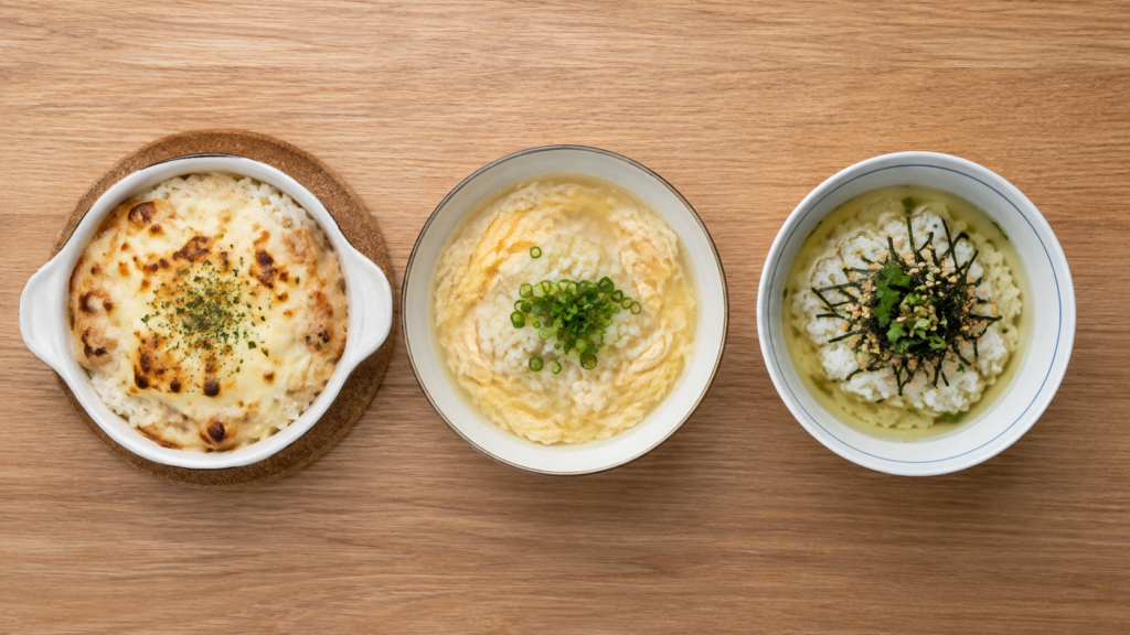 べちゃべちゃご飯、どうしても戻らない時はドリアやお茶漬けなどにアレンジもオススメです